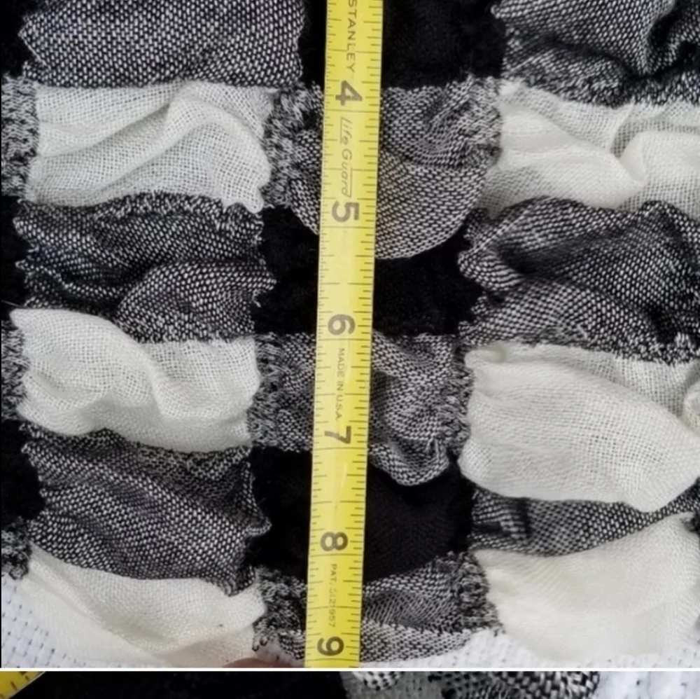 Black and White Ruched infinity‎ Scarf NEW